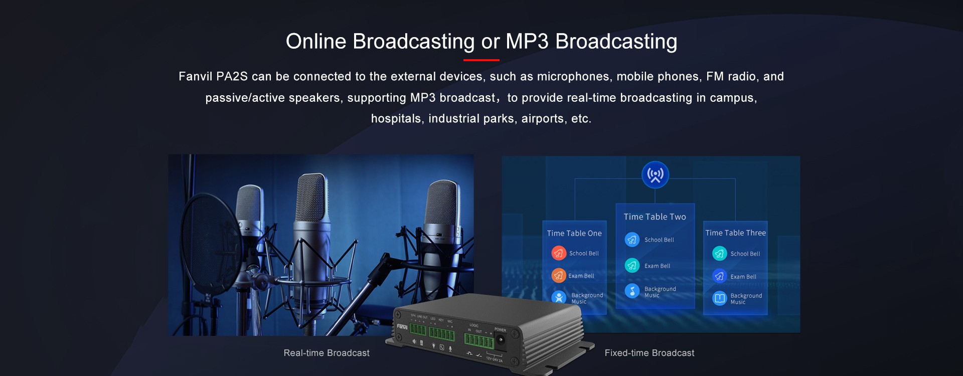 Fanvil PA2S HD audio paging application